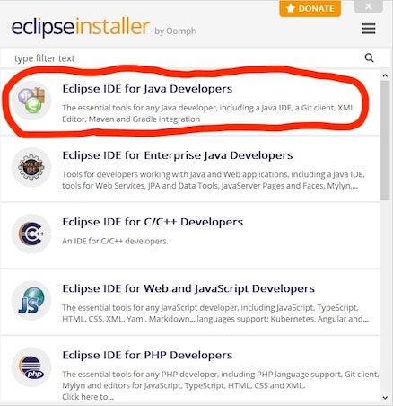 Eclipse IDE for Java Developer